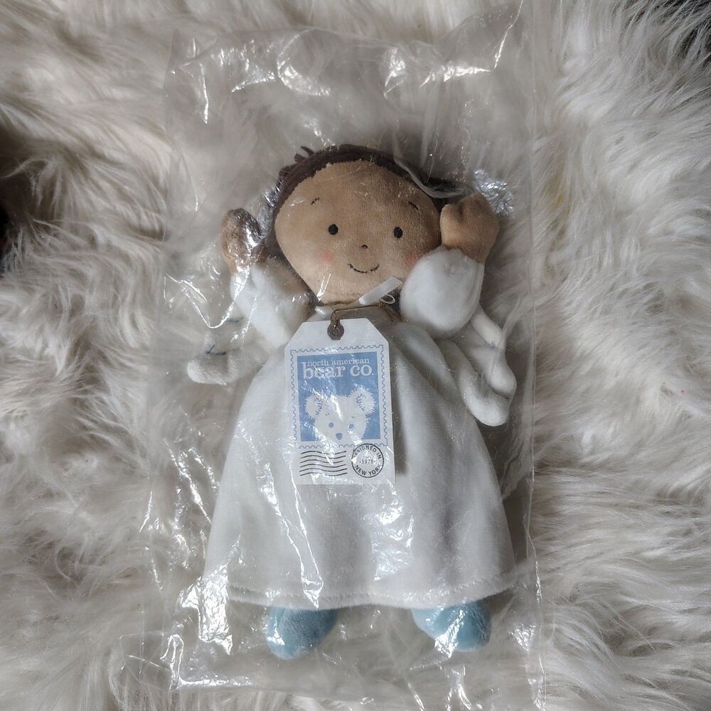 North American Bear Co Little Princess Angel Brown Hair Brunette Plush SEALED